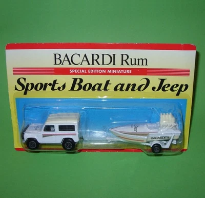 Matchbox Bacardi Twin Pack / Land Rover 90 и Спортивная Лодка на Прицепе / Карточка - Изображение 1 из 4