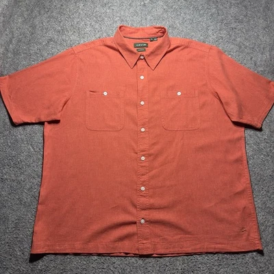 Camisa Orvis Para Hombres XL Oxidada Mangas Cortas Abotonada Informal Exterior Ligera Foto 1 de 4