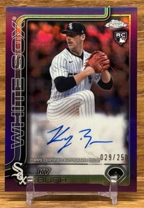 KY BUSH Purple Refractor /250 Rookie AUTOGRAPH | 2025 Topps Chrome WHITE SOX - Picture 1 of 2