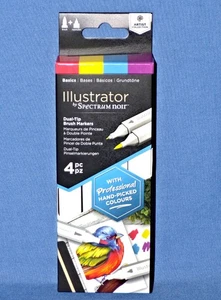 Illustrator Basics Alkohol mischbare Marker Dual Tip Pinsel & feines Spektrum Noir - Bild 1 von 4
