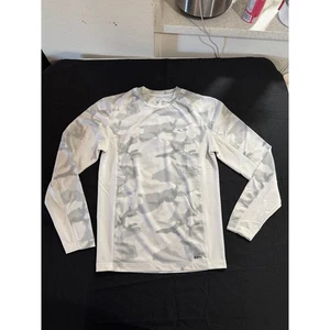 Champion Longsleeve Base Layer Men's Medium White Snow Camo - Picture 1 of 10