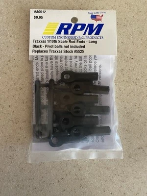 RPM 80512 Traxxas 1/10 Scale Rod Ends - Replaces Traxxas Stock #5525 - Image 1 of 2