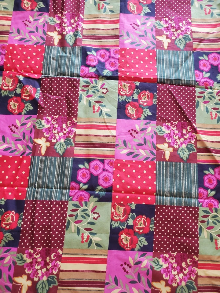 VINTAGE Moda Fabrics "Rooftop Garden" OOP Patchwork Floral Quilt Fabric 56"x43" - Image 1 of 4