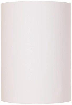 White Cotton Small Drum Lamp Shade 8" Wide x 11" High (Spider) Replacement - Image 1 of 4