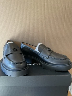 Mocasín Coach Leah negro para mujer 9,5 B nuevo en caja Foto 1 de 4