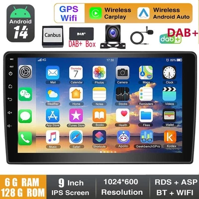Für Fiat Ducato 2006-2023 DAB+ Android14 Autoradio Navi GPS Wifi Carplay RDS 32G - Bild 1 von 4