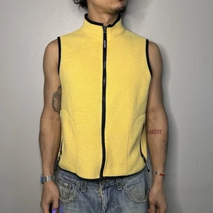 Yellow Vintage Arizona Jeans Co. Preformance Fleece Vest Size M (fits small) - Picture 1 of 6