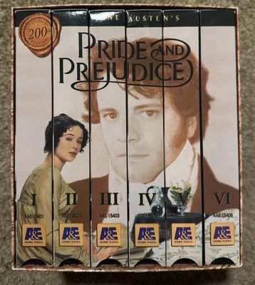 Pride and Prejudice VHS, 1996, 6-Tape Set) Colin Firth Jennifer Ehle - Image 1 of 3