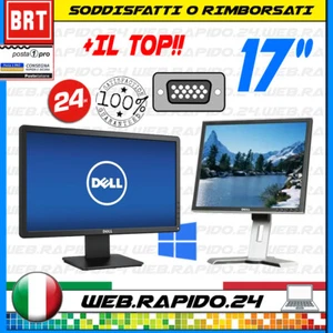 PC MONITOR SCHERMO LCD DA 17" POLLICI (DELL,HP) VGA DVI DISPLAY DESKTOP BUONO 19 - Imagen 1 de 7