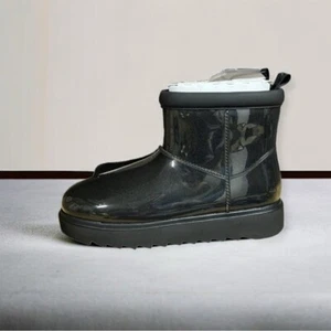 🌻NEW w.tag UGG Koolaburra Black Koola Clear Mini Short Boots Size 10. - Picture 1 of 8