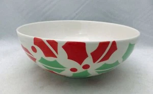 Woodard & Charles - Holiday Holly medium mixing/serving bowl - dated 2013 - EUC - Picture 1 of 3