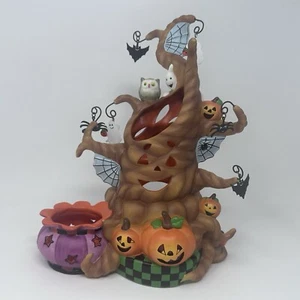PartyLite Haunted Tealight Tree Candle Holder Halloween Spiders Ghosts Pumpkins - Picture 1 of 19
