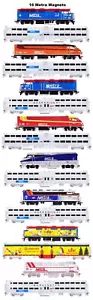 Metra Commuter Trains 16 Magnete Andy Fletcher - Bild 1 von 1