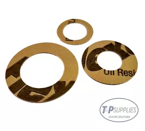 Arandelas de papel junta flexoide 1,6 mm x 5 elige tu propio tamaño 32 mm a 60 mm de diámetro - Imagen 1 de 1