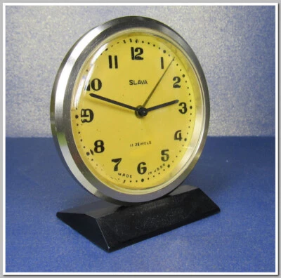 Soviet Vintage Slava Alarm Clock USSR 1980's~Perfect Condition #19524 - Image 1 of 4