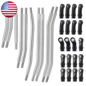 Qmore Stainless Steel Link Rod Linkage 313mm 324mm Wheelbase For 1/10 Car TRX4 - Picture 1 of 14