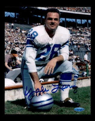 Yale Lary Hand Signed 8x10 Photo Autograph Detroit Lions - Image 1 of 3