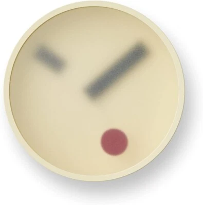 Lemnos Analog Wall Clock KEHAI Concrete&Aluminum Design Yellow KM22-01 130×55mm - Image 1 of 4