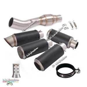 Puntas silenciador de fibra de carbono tubo medio de escape para motocicleta Benelli 302S 2019-2023 - Imagen 1 de 12