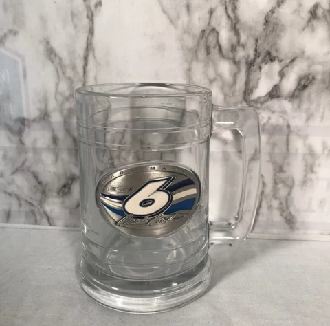 Vintage 2001 NASCAR Roush Racing Mark Martin Clear Mug Cover