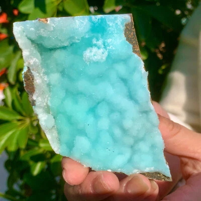 188G Natural Hermosa Textura Azul Piedra Mineral Muestra Cuarzo Cristal Foto 1 de 4