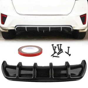 Carbon Fiber Car Rear Bumper Body Kit Shark Chin Spoiler Lip Diffuser Trim Cover - Picture 1 of 9