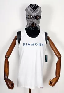 Diamond Supply Co Camiseta Camiseta Camiseta Camiseta Práctica Tanque Blanco en S - Imagen 1 de 1
