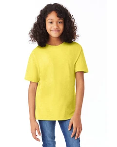 Hanes 498Y Youth Ringspun Cotton Short Sleeve T Shirt Perfect-T Stylish T-Shirt - Picture 1 of 21