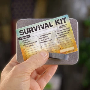 Tiny Survival Tin Kit: Rectangle - LARGE (13.3 c.i.) - Picture 1 of 5