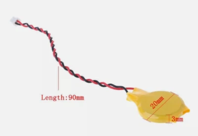 CMOS Batterien BIOS CR 2032 3V mit Kabel und 2 Poligen Stecker. - Bild 1 von 3