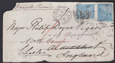 1874 COGH 2x4d Colonia del Cabo Ciudad del Cabo Sudáfrica Cubierta Postal GB SOLO FRONTAL Foto 1 de 2