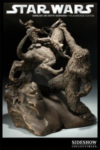 SIDESHOW STAR WARS AMBUSH ON HOTH POLYSTONE DIORAMA STATUE EXCLUSIVE FAUX BRONZE - Picture 1 of 8