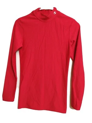 Camisa Champion Girls GRANDE 14/16 Roja Equipo Clima Frío Cuello Simulado Manga Larga (#c4  Foto 1 de 4