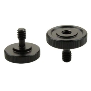 2-Pack Black Metal 1/4" M to 1/4" F Screw Adapter f Camera Tripod L Type Stand - Picture 1 of 4