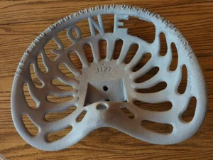 Vintage Plano Mfg. Co. Cast Iron Tractor Implement Seat Chicago USA Jones **READ - Picture 1 of 8