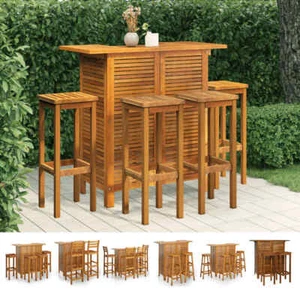 Bartisch Barhocker Stehtisch Barstuhl Akazie Massivholz mehrere Auswahl vidaXL - Bild 1 von 43
