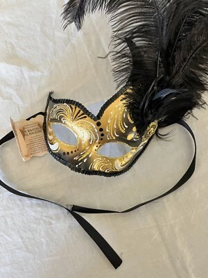 Mask Venetian La Maschera with Tag Venice Italy Mardi Gras - Image 1 of 4