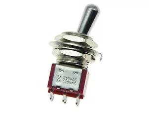 15/32" Guitar or AMP DPDT 2 Way ON/ON Toggle Switch Sealed Fat Bat Toggle Switch - Picture 1 of 4