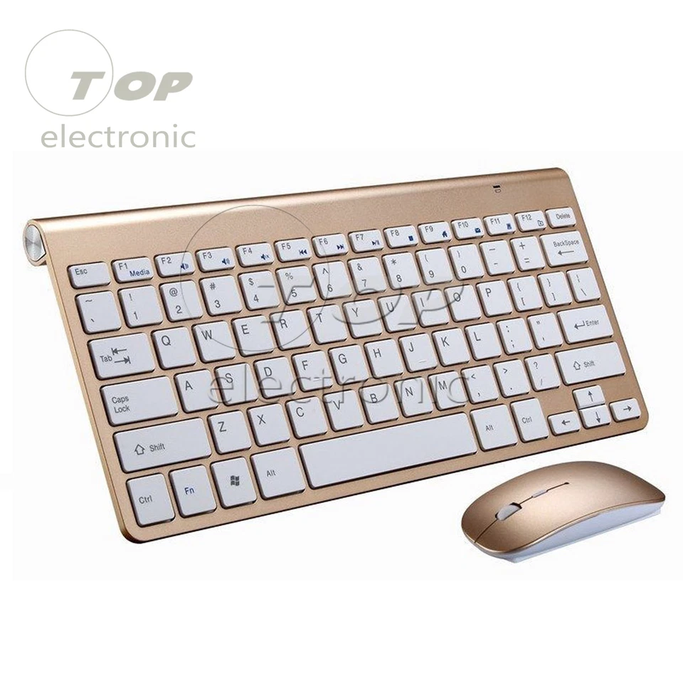 USB Wireless Slim Keyboard and Cordless Mouse 2.4GHZ Combo Kit Set PC Laptop - Image 1 of 4
