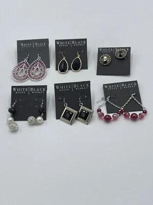 Lote de 6 pendientes colgantes y postes de cuentas del mercado negro de la Casa Blanca originales precio de venta sugerido por el fabricante 170 USD Foto 1 de 2