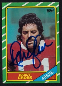 Scheda calcio Topps firmata Randy Cross 1986 #162 49ers - Foto 1 di 2