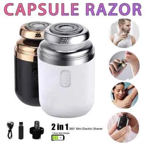 Mini-Shave For Men Electric Shaver Pocket Waterproof Rechargeable Razor Portable - Picture 1 of 17