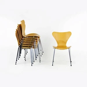 2001 Arne Jacobsen for Fritz Hansen Knoll Series 7 Stacking Interlocking Chairs  - Picture 1 of 12