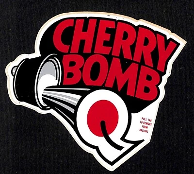 Cherry Bomb Maremont Muffler Performance Auto Racing Vintage Sticker c1976 - Image 1 of 2