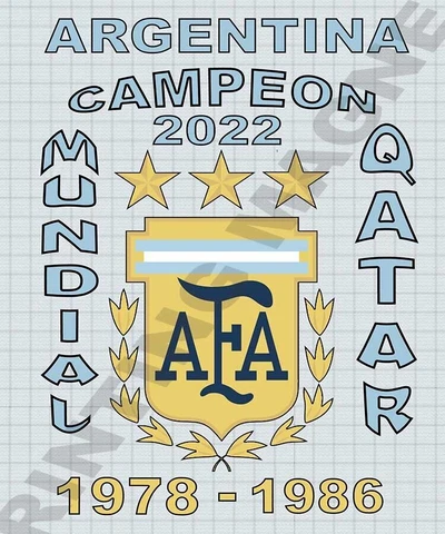 ARGENTINA 2022 CAMPEON  MUNDIAL QATAR Fridge Magnet 5" x 3.5" iman Keychain Cover