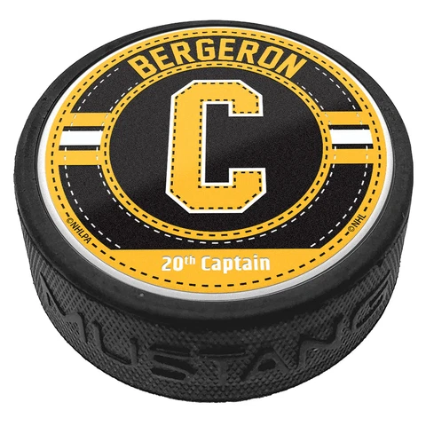 Patrice Bergeron Puck - Captain Jersey Stitch Cover