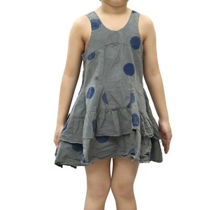 Ewa I Walla Kids Girl Vintage Lagenlook Mini Dress Flare Polka 3-4 Years  213860 - Picture 1 of 4