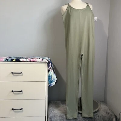 Mono body ceñido al cuerpo Roma Concept para mujer 2X oliva sin mangas cuello redondo Foto 1 de 4