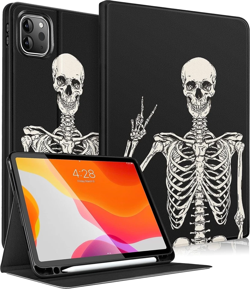 iPad Pro 12.9 Skeleton Case for iPad Air 13 Inch 2024 Case Cute Pencil Holder - Image 1 of 4