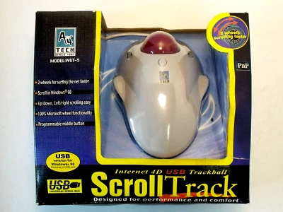Vintage NOS A4 Tech Model WUT-5 Scroll Track USB Trackball - Image 1 of 4